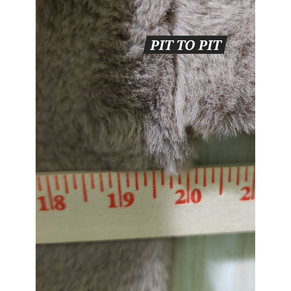 Philosophy Republic Women's Faux Fur Pullover Top Tan Size Small Lined~Soft~Cozy - Picture 13 of 14